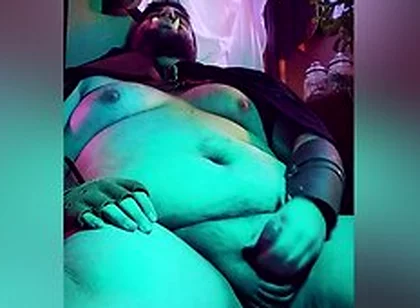Sneaking Orc Discovers Alchemy Supplies, Plays With Thick Belly & Cock