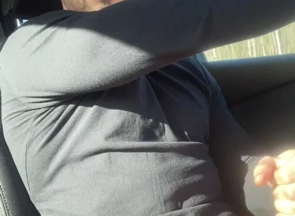 Car Masturbation and Cum