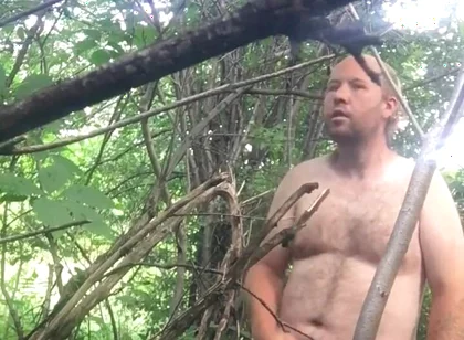Outside Being Wild Jerking off