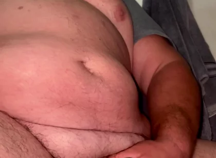 Bear Smoking and Stroking on the Toilet