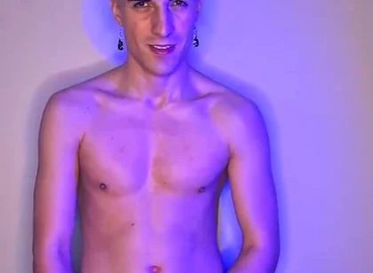 Green-haired Twink Strokes It Standing