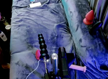 Random Stranger Controls My Fuck Machine and Destroys My Hole with Huge Anal Beads Deepest Ride and Massive Load