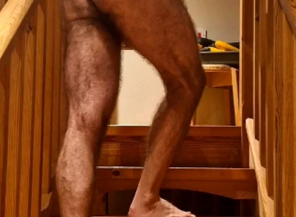 Hairy Walk up Stairs