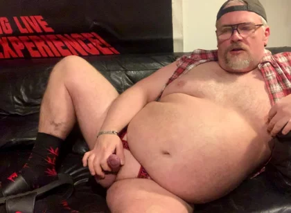 Fat Daddy Pig Wanks His Fat Cock