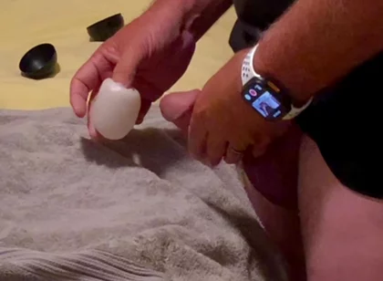 Straight Jack Into Mouth Toy Edging Cum Lube