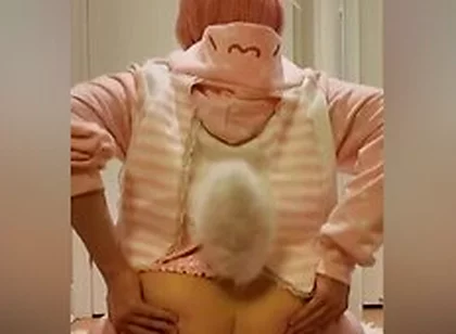 Cute Femboy Jumps On A 10 Inches Dildo