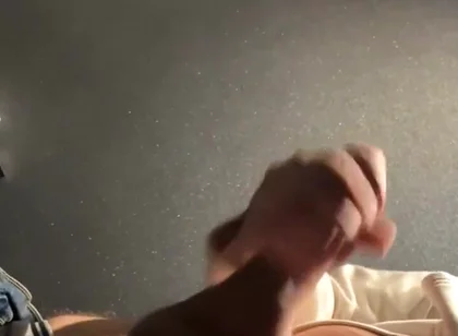 Was so Horny at Work - Had to Go to the Bathroom and Jerk My Cock a Bit