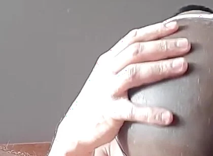 Ruber ass in shiny shorts creampie