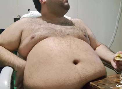 Greedy Fat Pig Won't Stop Eating and Masturbating