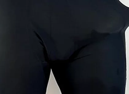 Huge Cock Hands Free Anal Vibrator Cumshot In Tight Pants
