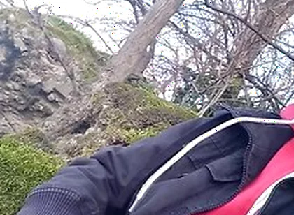 Gay Asian Twink Jon Arteen Wanks Outdoor Winter Risky, Ruined Orgasm, Big Cumshot Cleans Sperm Thigh