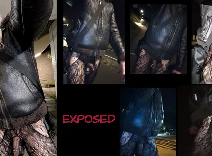Exposed: Strutting Outside in a Fishnet Bodysuit