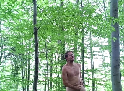 Back at the Scene Rough Forest Fap with Massive