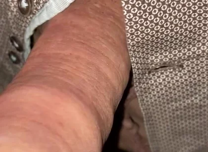 Uncut Cumshot in His Own Foreskin