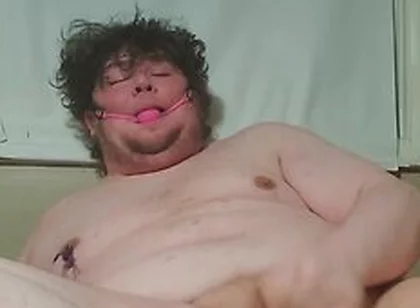 Fat Male Tapes Face Fully Cums With Toys In Ass
