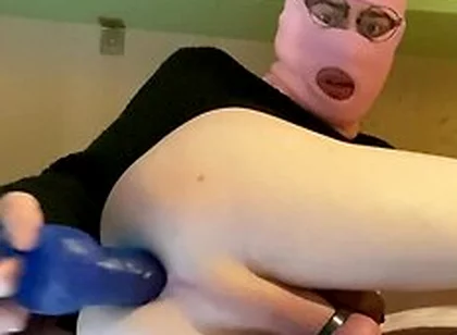 Young Femboy Opens Her Ass With A Dildo Secretly