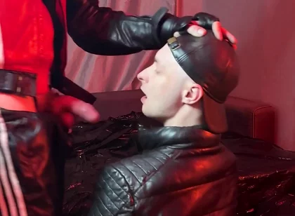 Scally Chav Guys Have Fun in Leather Sport Gear