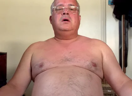 Old Man Nude in Bedroom