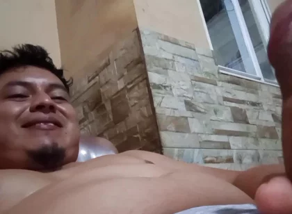 Straight Salvadoran Jerking His Nice Cock.