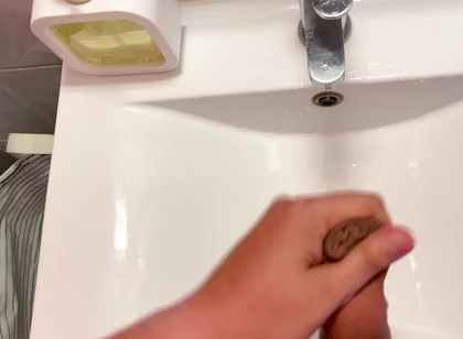 Quick Jerk off and Playing with My Cum