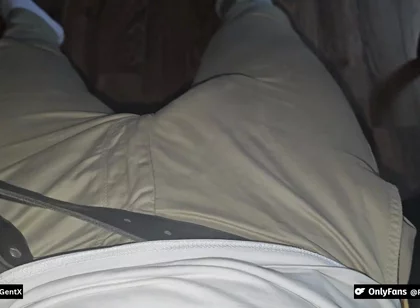 German Dirtytalk! Boss in Homeoffice Gets Horny & Strokes His Massive Cock