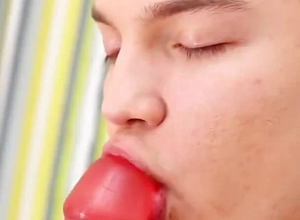 Big Rubber Dick Dildo for the Horny Teen Twink Boy