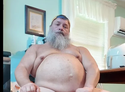 Stroking My Thick Stepdaddy Bubba Cock in the Kitchen