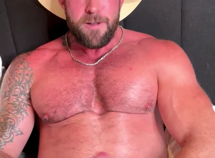 Cowboy Jerks off His Cock