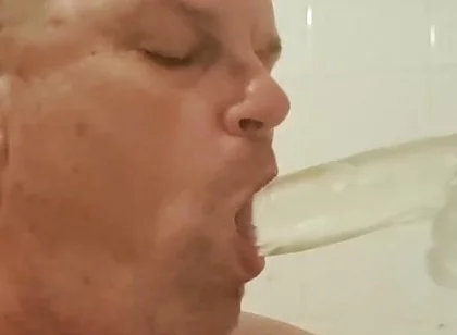 The Slut Is Clearly Addicted to Dildo Sucking