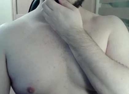 Muscular Jock Flexes His Muscles on Can