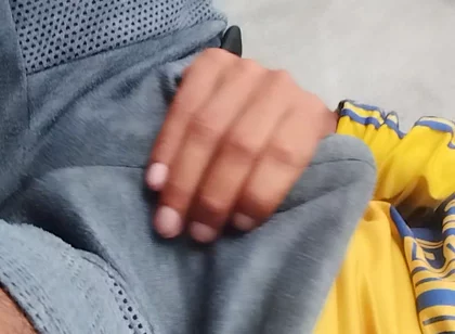 Man Gets Hot and Masturbates Under His Clothes