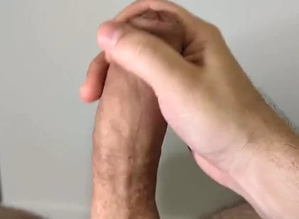 Simple POV Uncut Handjob with Thick Creamy Finish
