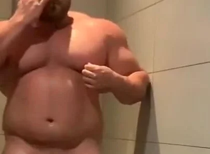 Jack Stacked Solo Masturbation in the Gym Shower