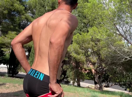 Short Risky Naked Flashing on Summer Day