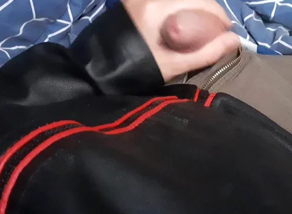 Edging in Red and Black Leather Jacket