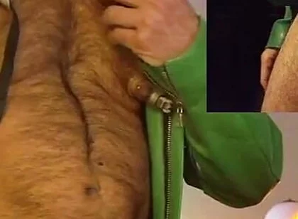 Cop Pumps His Balls, Cock and Nips While Wearing His Cop Leather