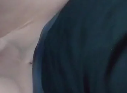 Small Penis in Light Pantyhose While Driving a Car