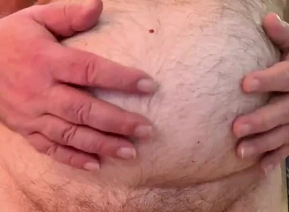 Coach Karl Rubs His Belly 6811