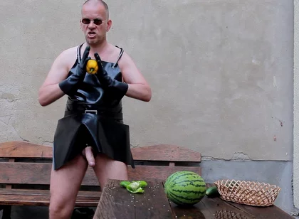 The Horny Rubber Gardener - Crushing Vegetables & Boot Care