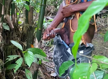 Pouring Cum in the Forest
