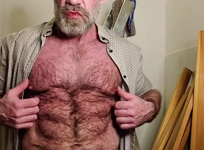Hairy Dilf Gets Caught Wanking