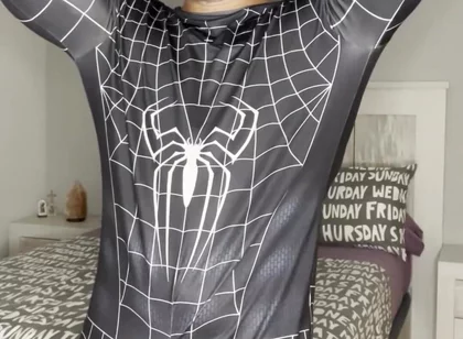 My Big Cock Cums with No Touch Spiderman Suit