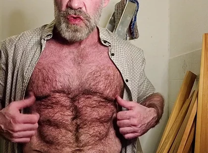 Hairy Dilf Gets Caught Wanking