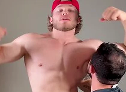 Muscle Stud Makes Boy Sniff Pits