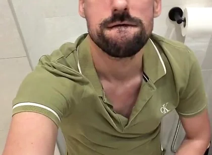 Hot Stepdaddy Jerking off in Bathroom