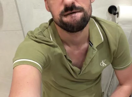 Hot Stepdaddy Jerking off in Bathroom