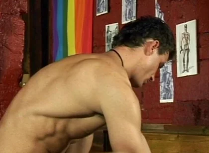 Young Muscular Hunk Strokes His Huge Cock Solo and Delivers a Massive Cum Blast
