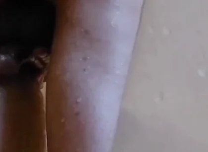 Husband Riding Huge Dildo in Shower Pt 2