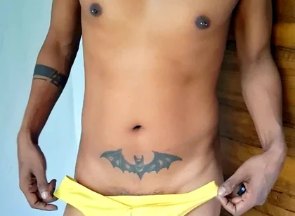 Yellow Thong Size Tease Desi Solo.