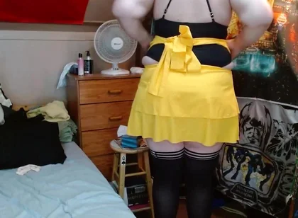 Sissy Bitch Teases shaking its fat ass and playing with boobs